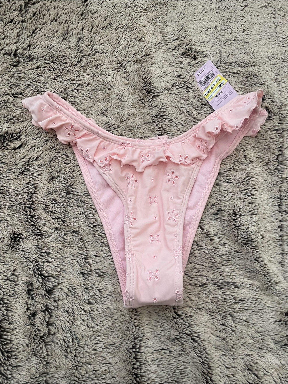 Xhilaration Pink Ruffle Eyelet Bikini Bottom